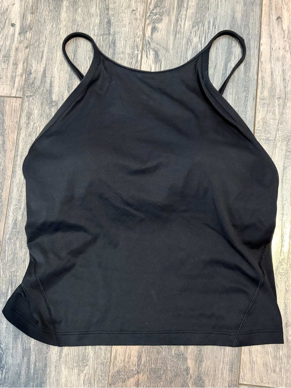 Black High-Neck Spaghetti Strap Women’s Tank Top